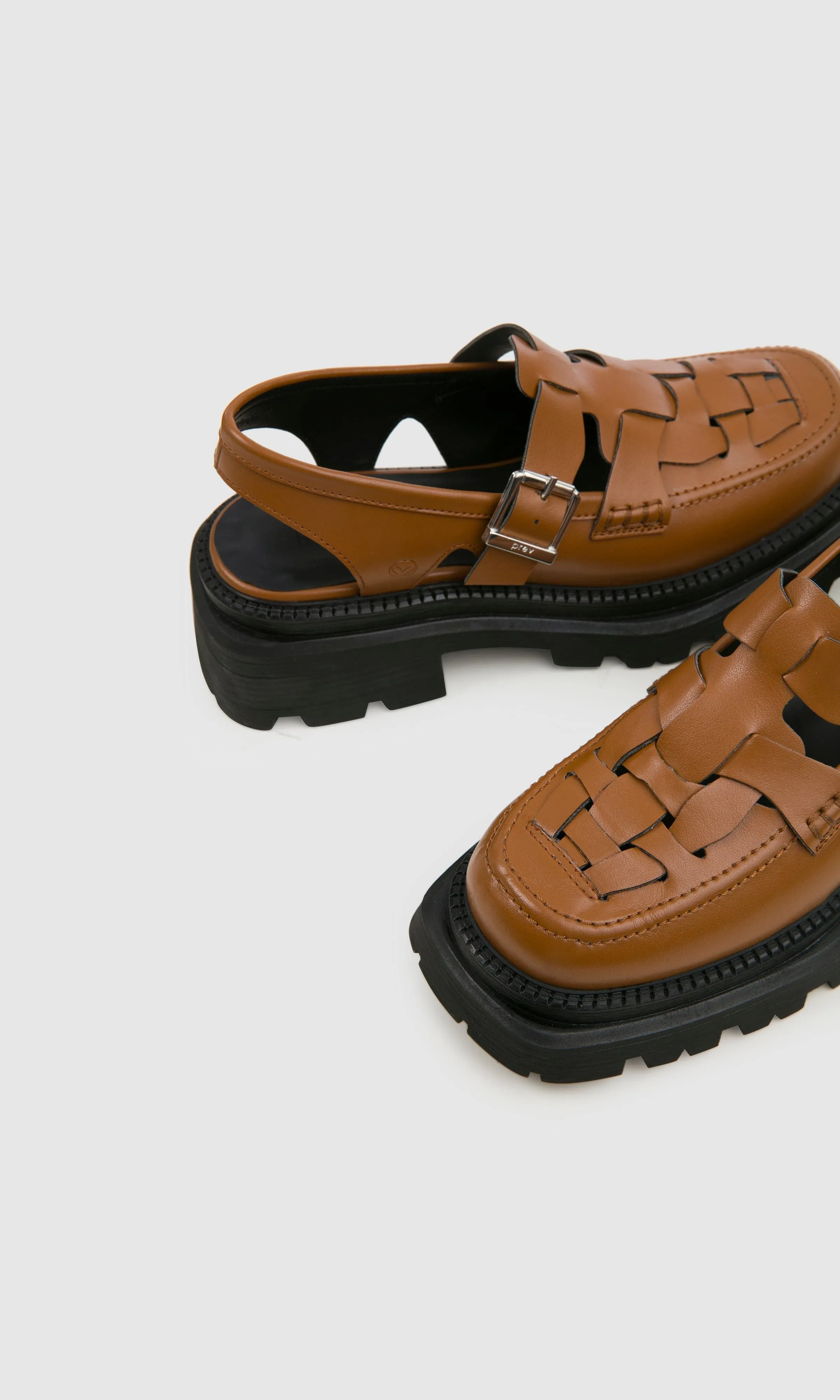 Dorothy Apple Leather Vegan Platform Shoes | Ginger