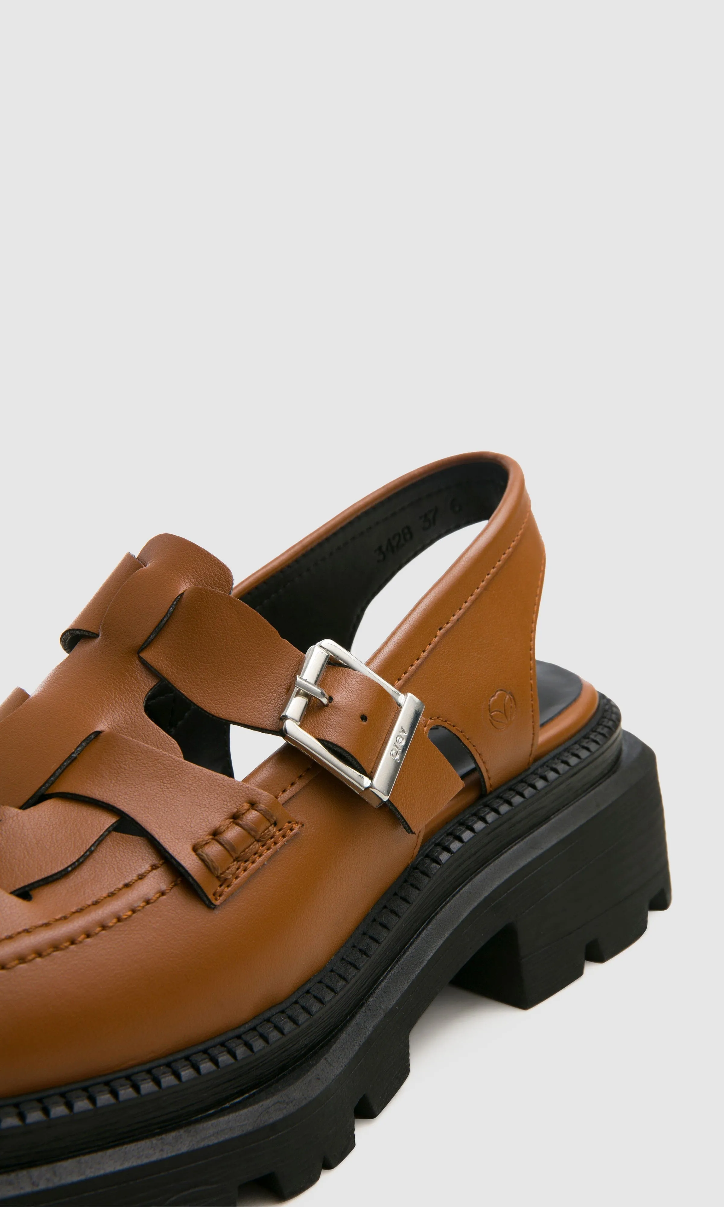 Dorothy Apple Leather Vegan Platform Shoes | Ginger