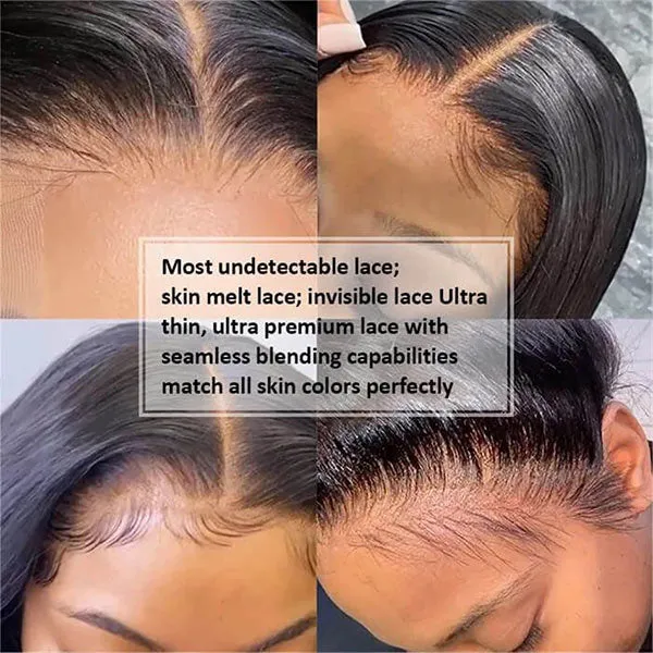 Double Drawn Body Wave Front Wig 15A Transparent HD 13*4 Lace Wig