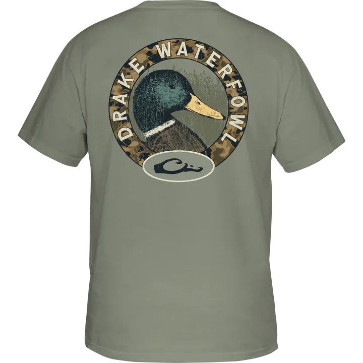 Drake Mallard Circle T-Shirt Short Sleeve