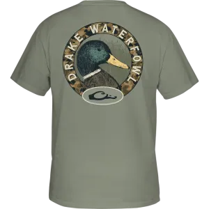 Drake Mallard Circle T-Shirt Short Sleeve