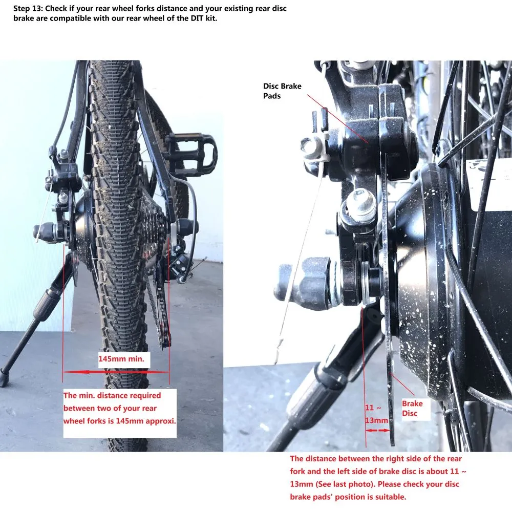 E-Bike DIY Kit - 26" , 36V 350W rear motor, 10Ah LG Battery, APP