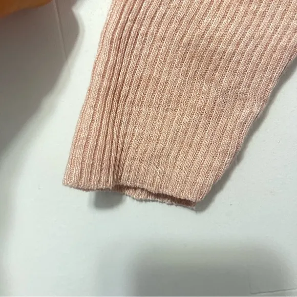 Eileen Fisher 100% Organic Linen Lightweight Ribbed Contemporary Sweater Size L
