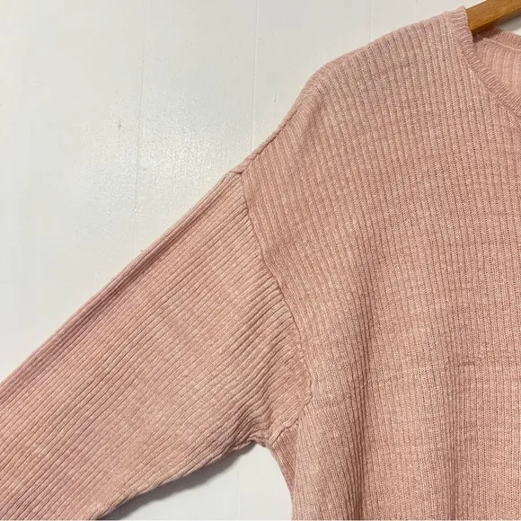 Eileen Fisher 100% Organic Linen Lightweight Ribbed Contemporary Sweater Size L
