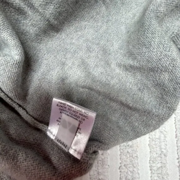 Eileen Fisher Cardigan Sweater Women's Medium Gray Open Front Organic Cotton
