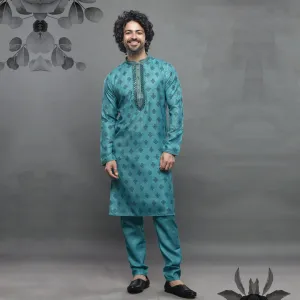 Elegance Navy Blue Kurta for Men