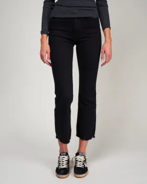 empire crop flare - solid noir