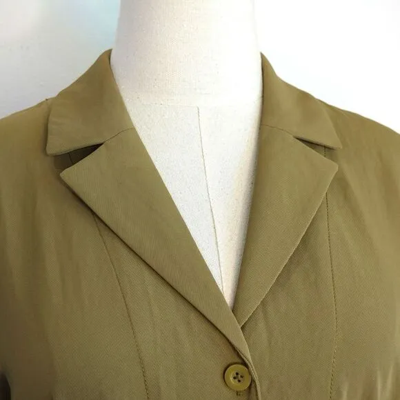 Everlane The Japanese GoWeave Notch Shirtdress Green Size 0 NWT