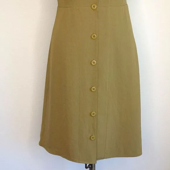 Everlane The Japanese GoWeave Notch Shirtdress Green Size 0 NWT