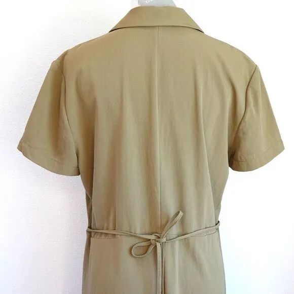 Everlane The Japanese GoWeave Notch Shirtdress Green Size 0 NWT