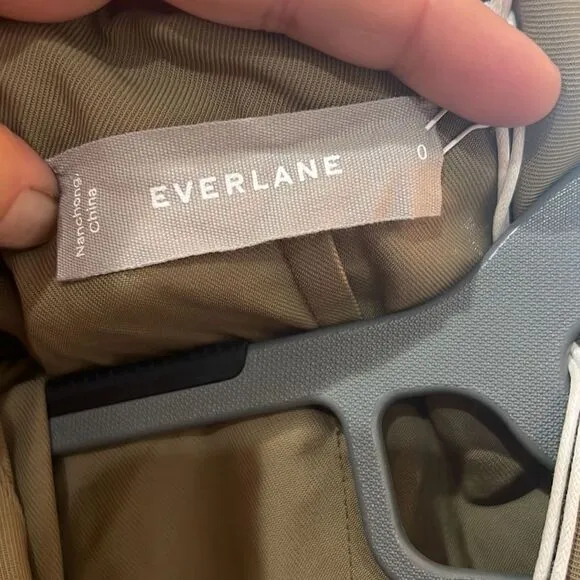 Everlane The Japanese GoWeave Notch Shirtdress Green Size 0 NWT