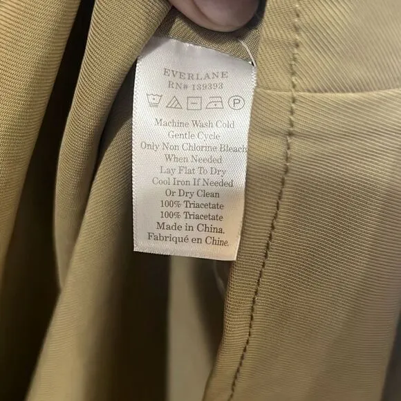 Everlane The Japanese GoWeave Notch Shirtdress Green Size 0 NWT