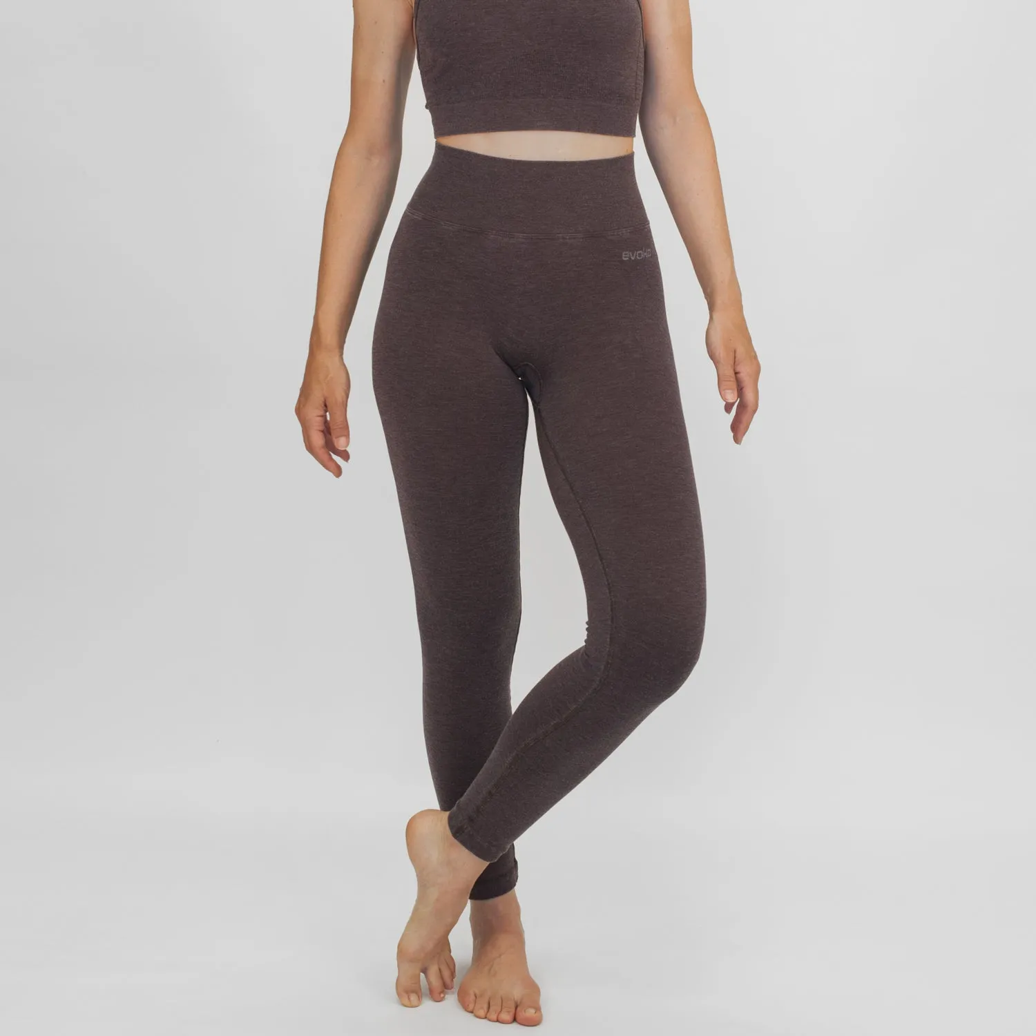 EVOKO CANDELA<br>Leggins vita bassa<br><i>brown</i>