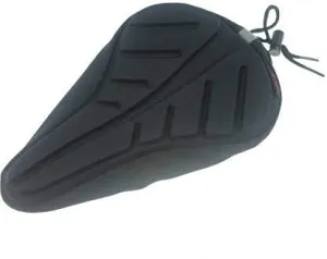 FABSPORTS Microfiber Gel Bike Seat Cover Premium Bicycle Saddle Pad, Extra Gel Cushion, Fits Narrow/Slim Seats (11x7.5 inch, black)