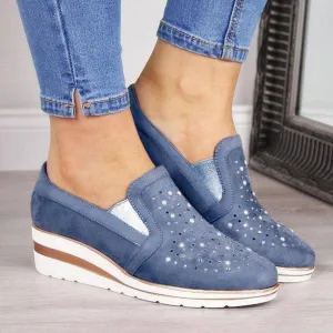 Fanyil Women Breathable Slip-on Flat Shoes