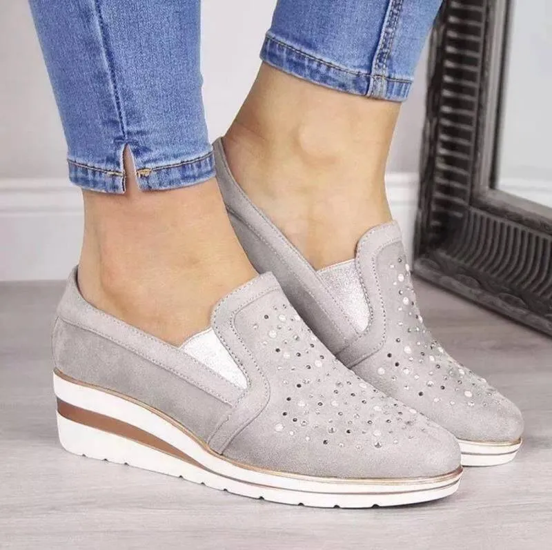 Fanyil Women Breathable Slip-on Flat Shoes