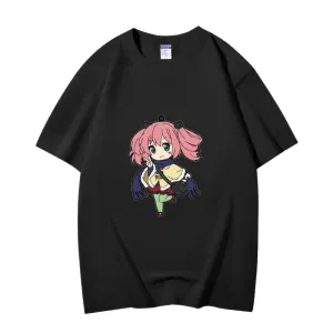 Fashion Anime Chuunibyou demo koi ga shitai Shichimiya Satone 230g GSM Hipster Style Oversized Cotton T-shirt