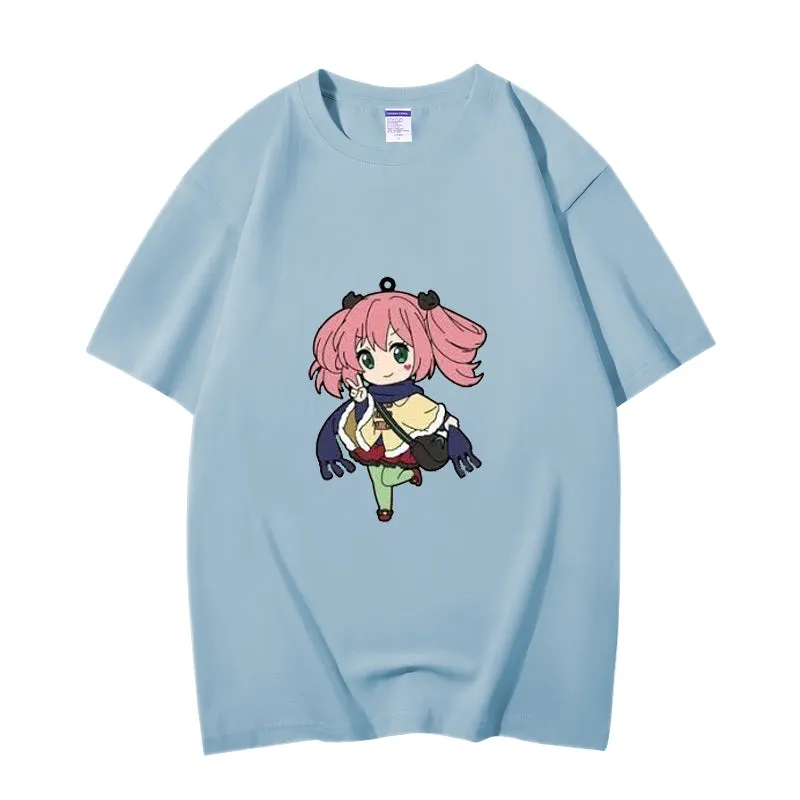 Fashion Anime Chuunibyou demo koi ga shitai Shichimiya Satone 230g GSM Hipster Style Oversized Cotton T-shirt