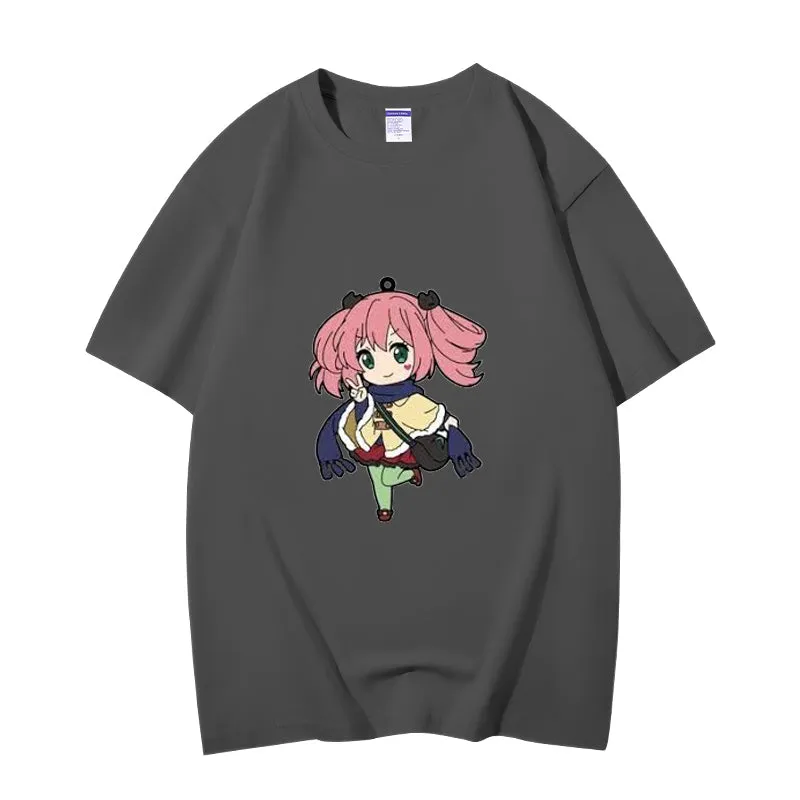 Fashion Anime Chuunibyou demo koi ga shitai Shichimiya Satone 230g GSM Hipster Style Oversized Cotton T-shirt
