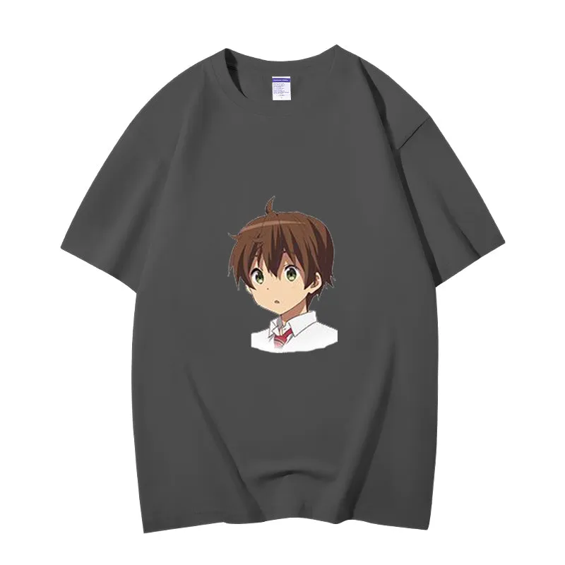 Fashion Anime Chuunibyou demo koi ga shitai Togashi Yuuta 230g GSM Hipster Style Oversized Cotton T-shirt