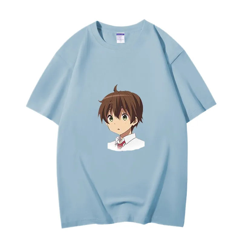 Fashion Anime Chuunibyou demo koi ga shitai Togashi Yuuta 230g GSM Hipster Style Oversized Cotton T-shirt