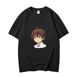Fashion Anime Chuunibyou demo koi ga shitai Togashi Yuuta 230g GSM Hipster Style Oversized Cotton T-shirt