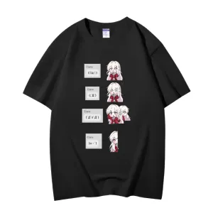 Fashion Anime Honkai Star Rail Clara 230g GSM Hipster Style Oversized Cotton T-shirt