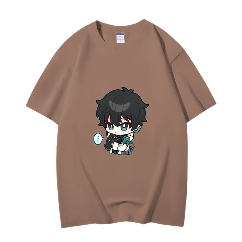 Fashion Anime Honkai: Star Rail Dan Heng 230g GSM Hipster Style Oversized Cotton T-shirt