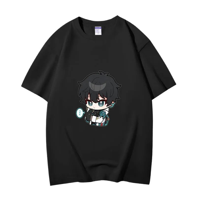 Fashion Anime Honkai: Star Rail Dan Heng 230g GSM Hipster Style Oversized Cotton T-shirt