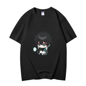 Fashion Anime Honkai: Star Rail Dan Heng 230g GSM Hipster Style Oversized Cotton T-shirt