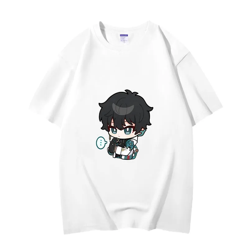 Fashion Anime Honkai: Star Rail Dan Heng 230g GSM Hipster Style Oversized Cotton T-shirt