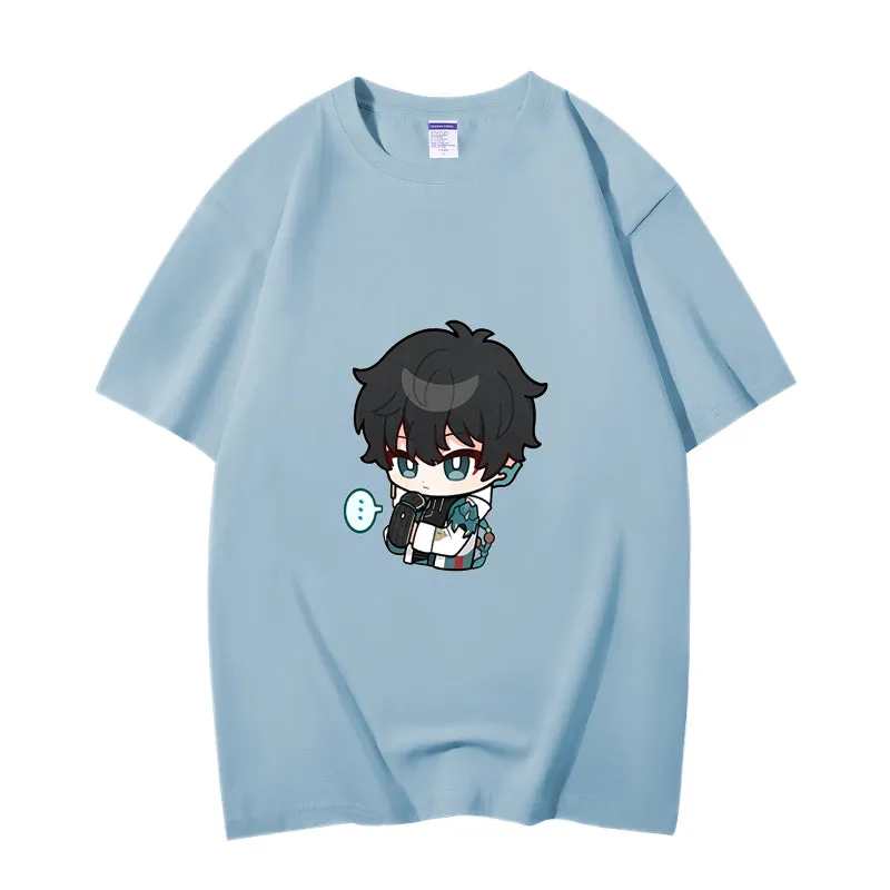 Fashion Anime Honkai: Star Rail Dan Heng 230g GSM Hipster Style Oversized Cotton T-shirt