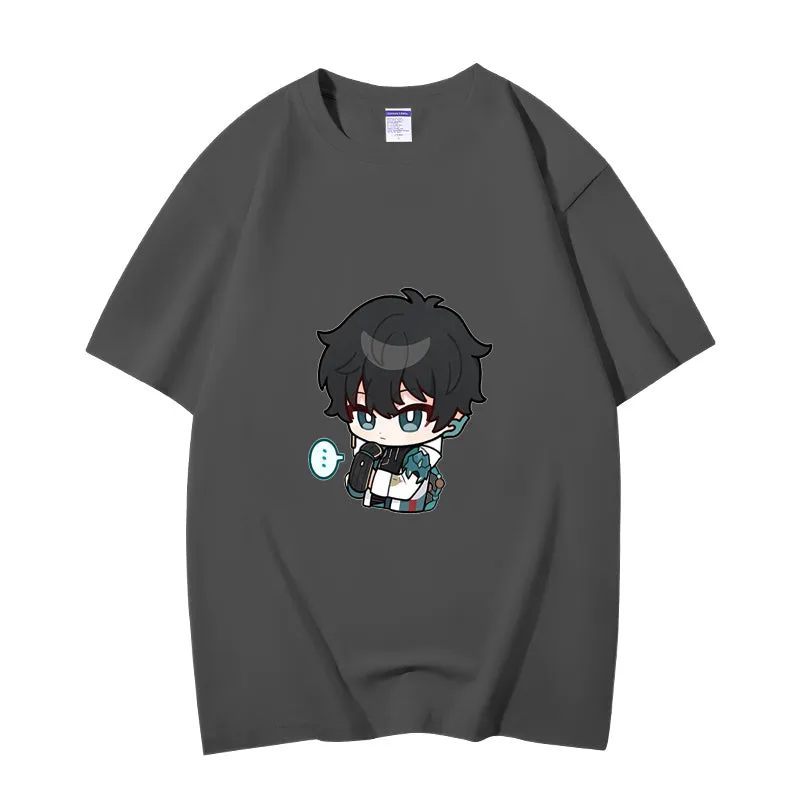 Fashion Anime Honkai: Star Rail Dan Heng 230g GSM Hipster Style Oversized Cotton T-shirt