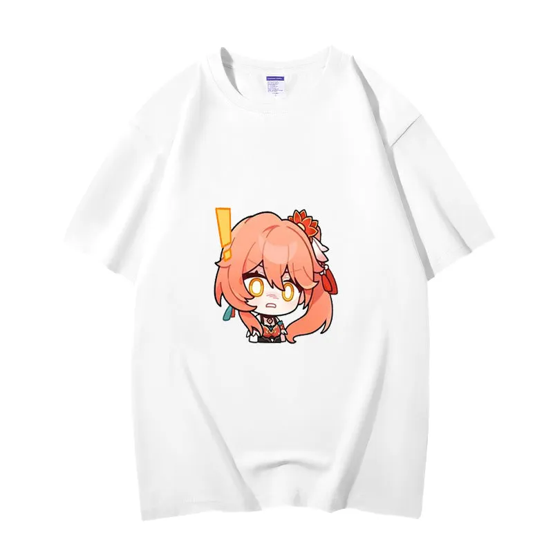 Fashion Anime Honkai Star Rail Guinaifen 230g GSM Hipster Style Oversized Cotton T-shirt