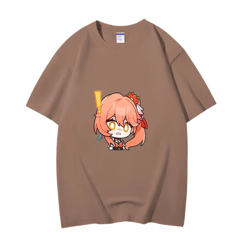 Fashion Anime Honkai Star Rail Guinaifen 230g GSM Hipster Style Oversized Cotton T-shirt