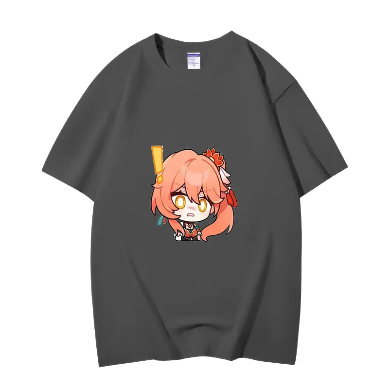 Fashion Anime Honkai Star Rail Guinaifen 230g GSM Hipster Style Oversized Cotton T-shirt