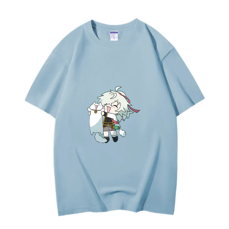 Fashion Anime Honkai Star Rail Jing Yuan 230g GSM Hipster Style Oversized Cotton T-shirt