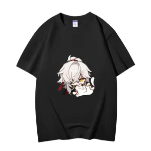 Fashion Anime Honkai: Star Rail Jing Yuan 230g GSM Hipster Style Oversized Cotton T-shirt
