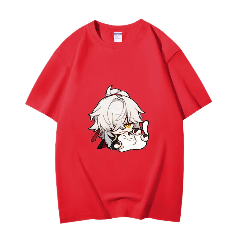 Fashion Anime Honkai: Star Rail Jing Yuan 230g GSM Hipster Style Oversized Cotton T-shirt