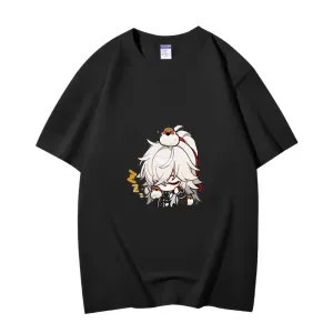 Fashion Anime Honkai: Star Rail Jing Yuan 230g GSM Hipster Style Oversized Cotton T-shirt