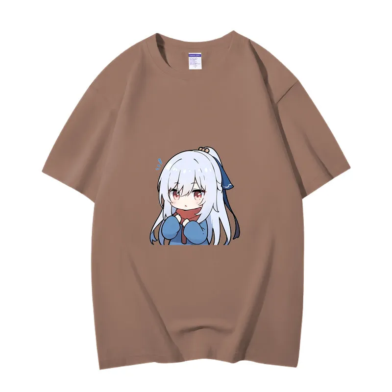 Fashion Anime Honkai: Star Rail Jingliu 230g GSM Hipster Style Oversized Cotton T-shirt