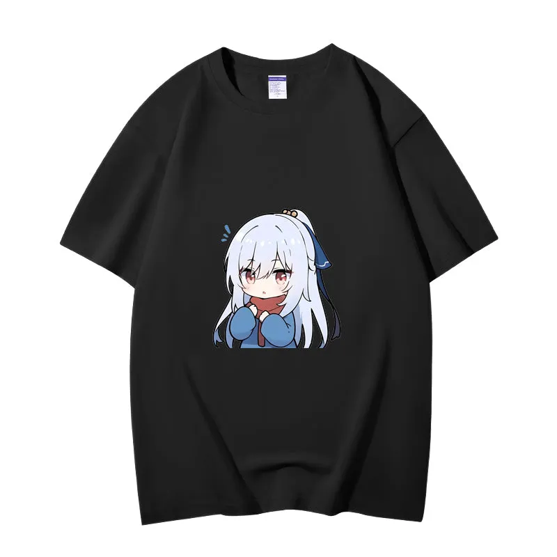 Fashion Anime Honkai: Star Rail Jingliu 230g GSM Hipster Style Oversized Cotton T-shirt