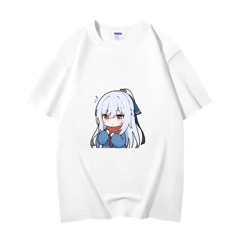 Fashion Anime Honkai: Star Rail Jingliu 230g GSM Hipster Style Oversized Cotton T-shirt