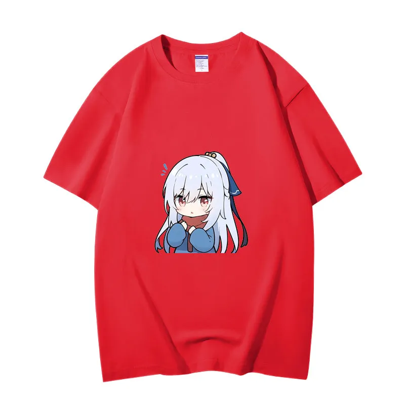 Fashion Anime Honkai: Star Rail Jingliu 230g GSM Hipster Style Oversized Cotton T-shirt