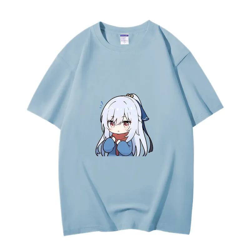 Fashion Anime Honkai: Star Rail Jingliu 230g GSM Hipster Style Oversized Cotton T-shirt