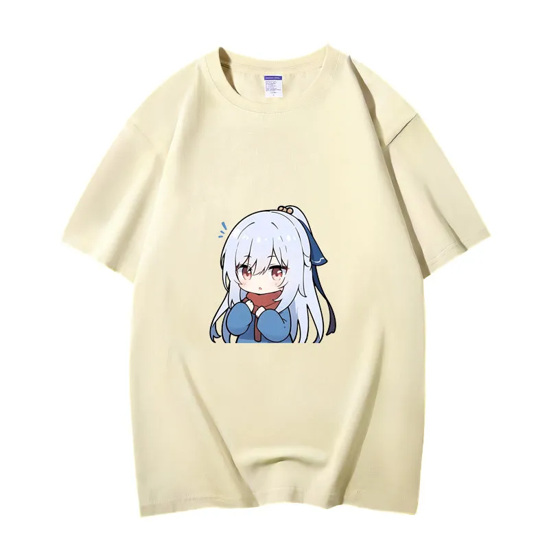 Fashion Anime Honkai: Star Rail Jingliu 230g GSM Hipster Style Oversized Cotton T-shirt