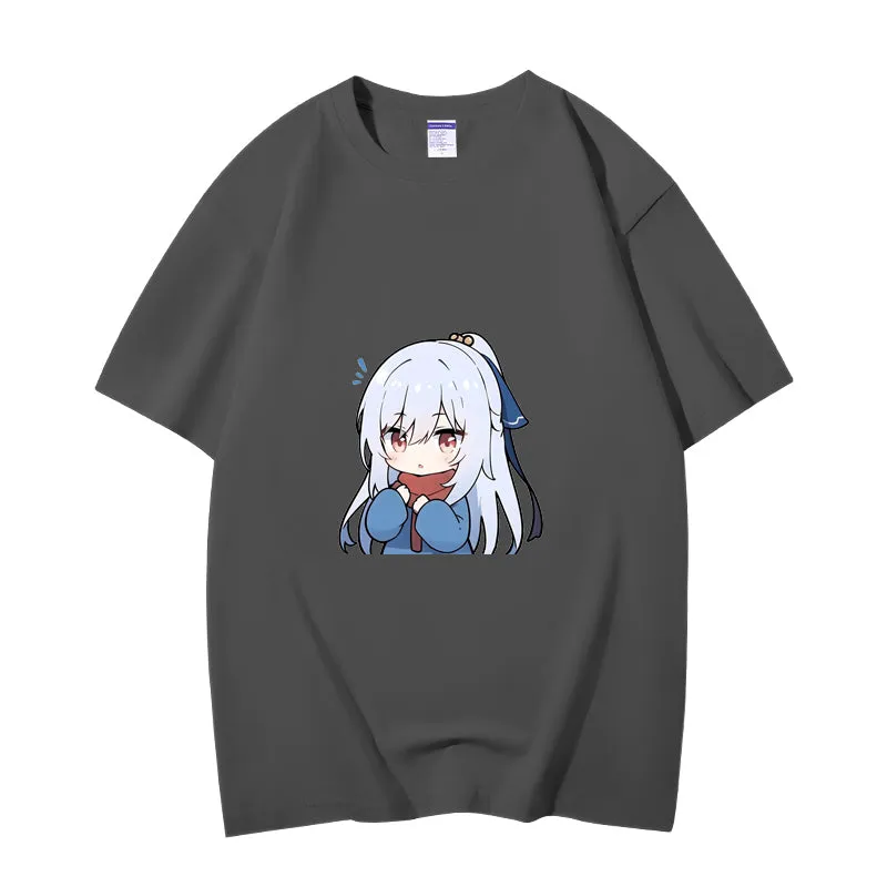 Fashion Anime Honkai: Star Rail Jingliu 230g GSM Hipster Style Oversized Cotton T-shirt