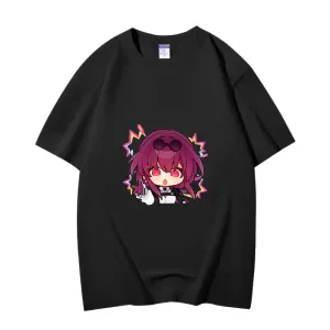 Fashion Anime Honkai: Star Rail Kafka 230g GSM Hipster Style Oversized Cotton T-shirt