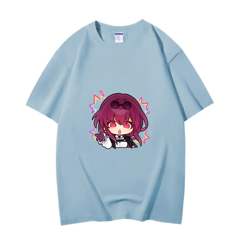 Fashion Anime Honkai: Star Rail Kafka 230g GSM Hipster Style Oversized Cotton T-shirt