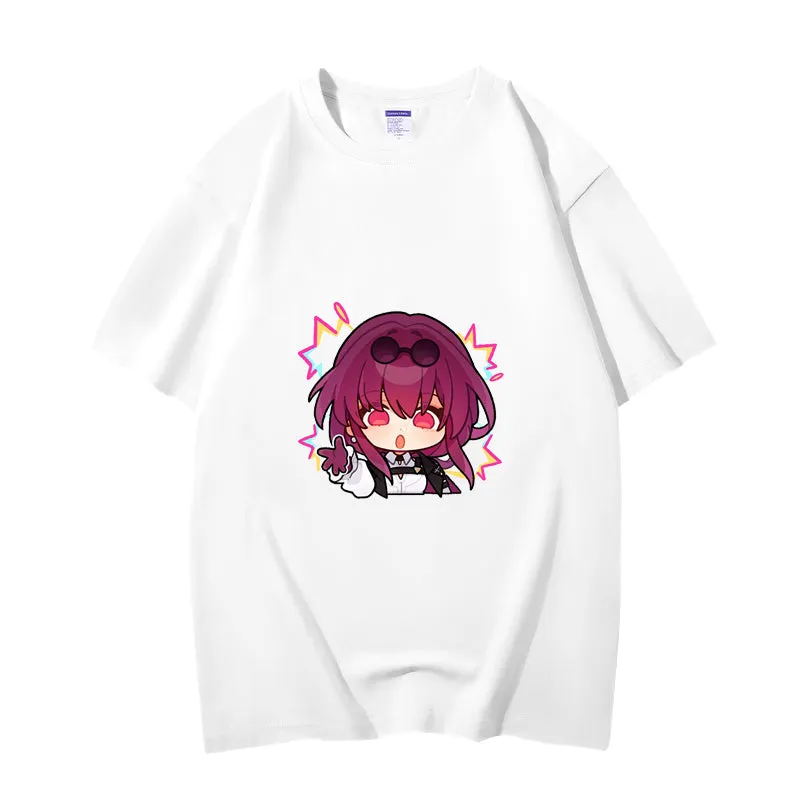 Fashion Anime Honkai: Star Rail Kafka 230g GSM Hipster Style Oversized Cotton T-shirt